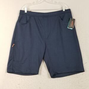 Hawke & Co Shorts Mens XL Navy Stealth Short‎ Performance Zip Pockets Drawstring